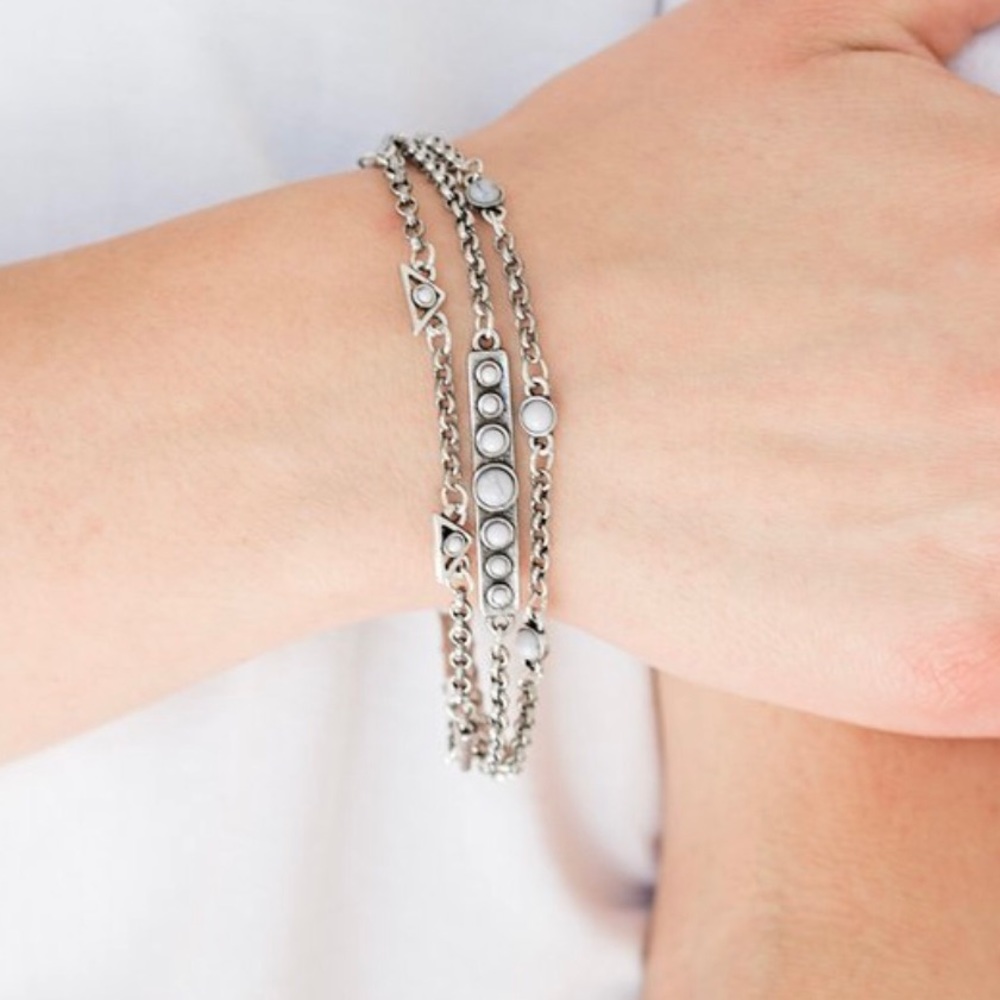 4 for $20. Multistrand silver tone bracelet